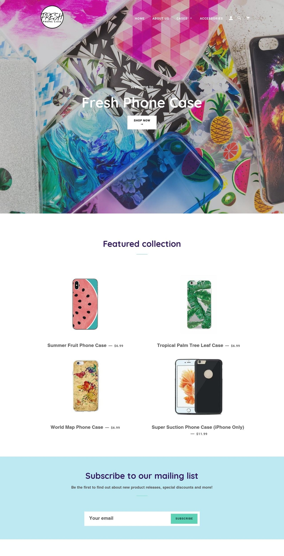freshphonecase.com — Shopify storefront screenshot