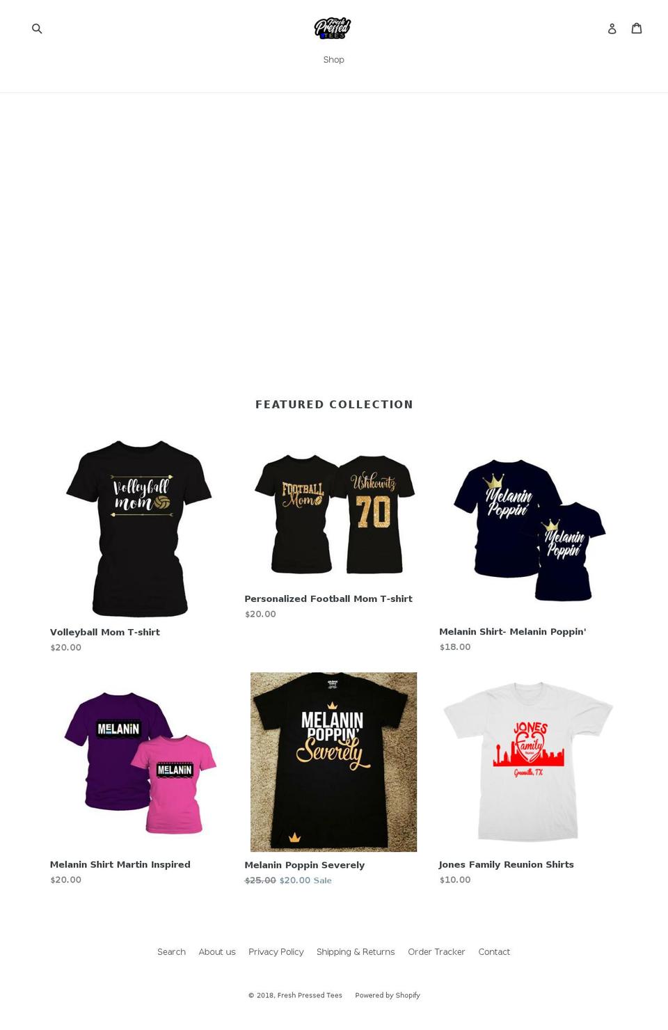 freshpressedtees.com — Shopify storefront screenshot
