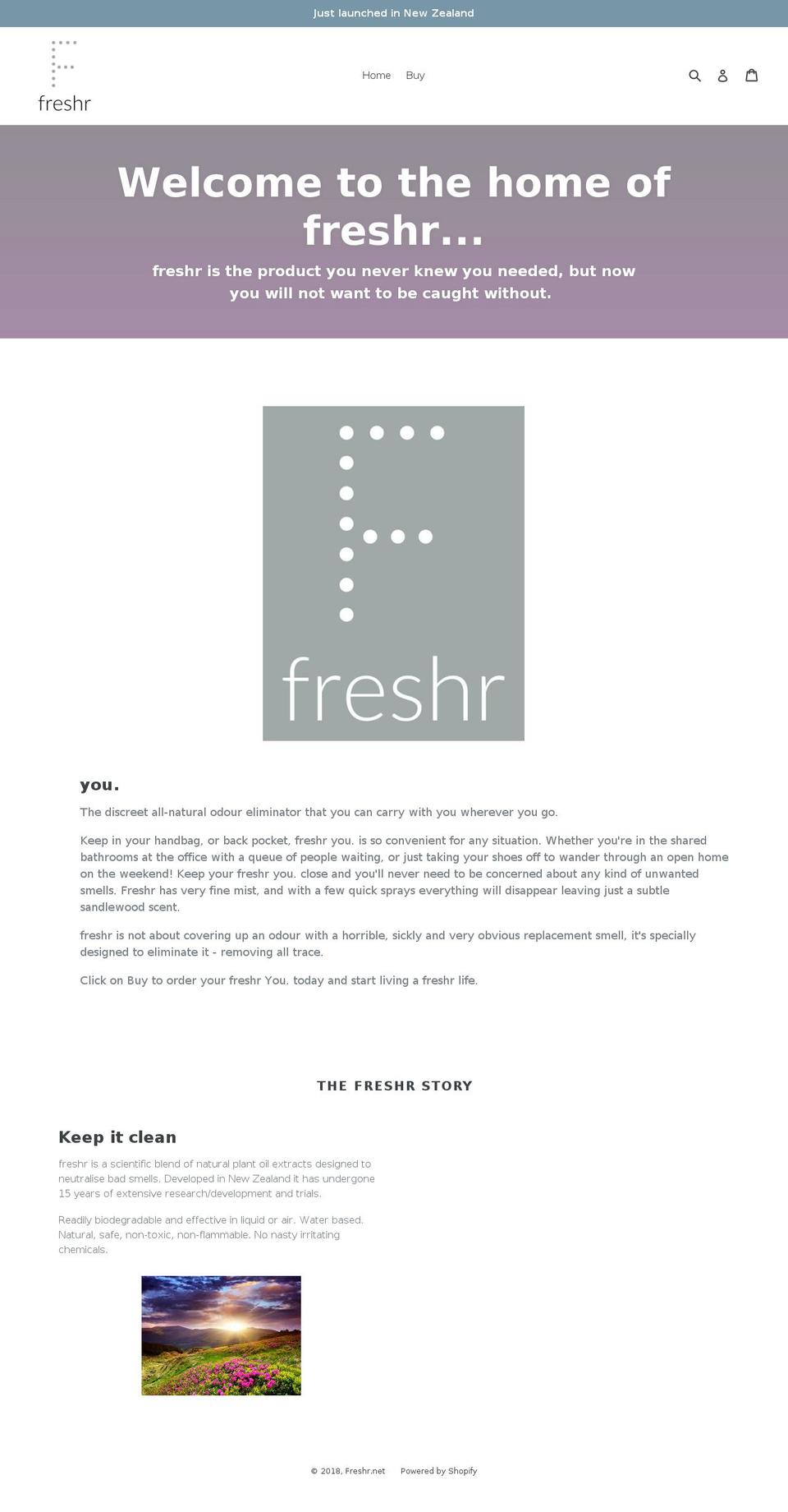 freshr.net shopify website screenshot