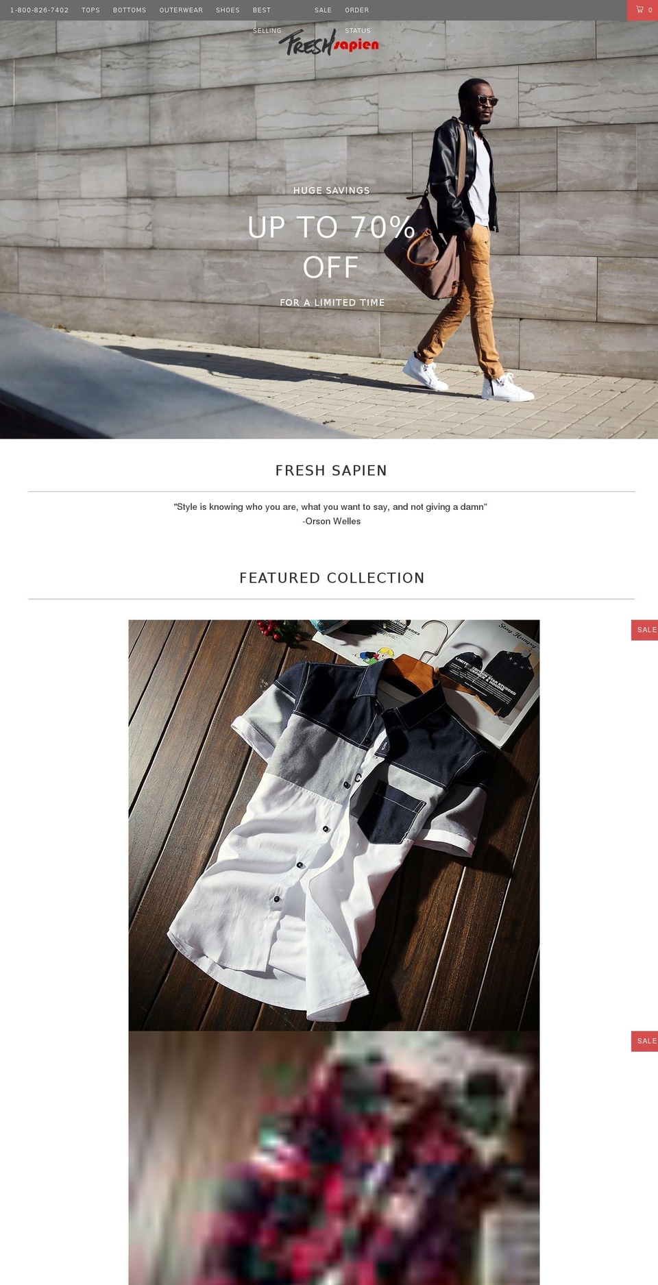 freshsapien.com — Shopify storefront screenshot