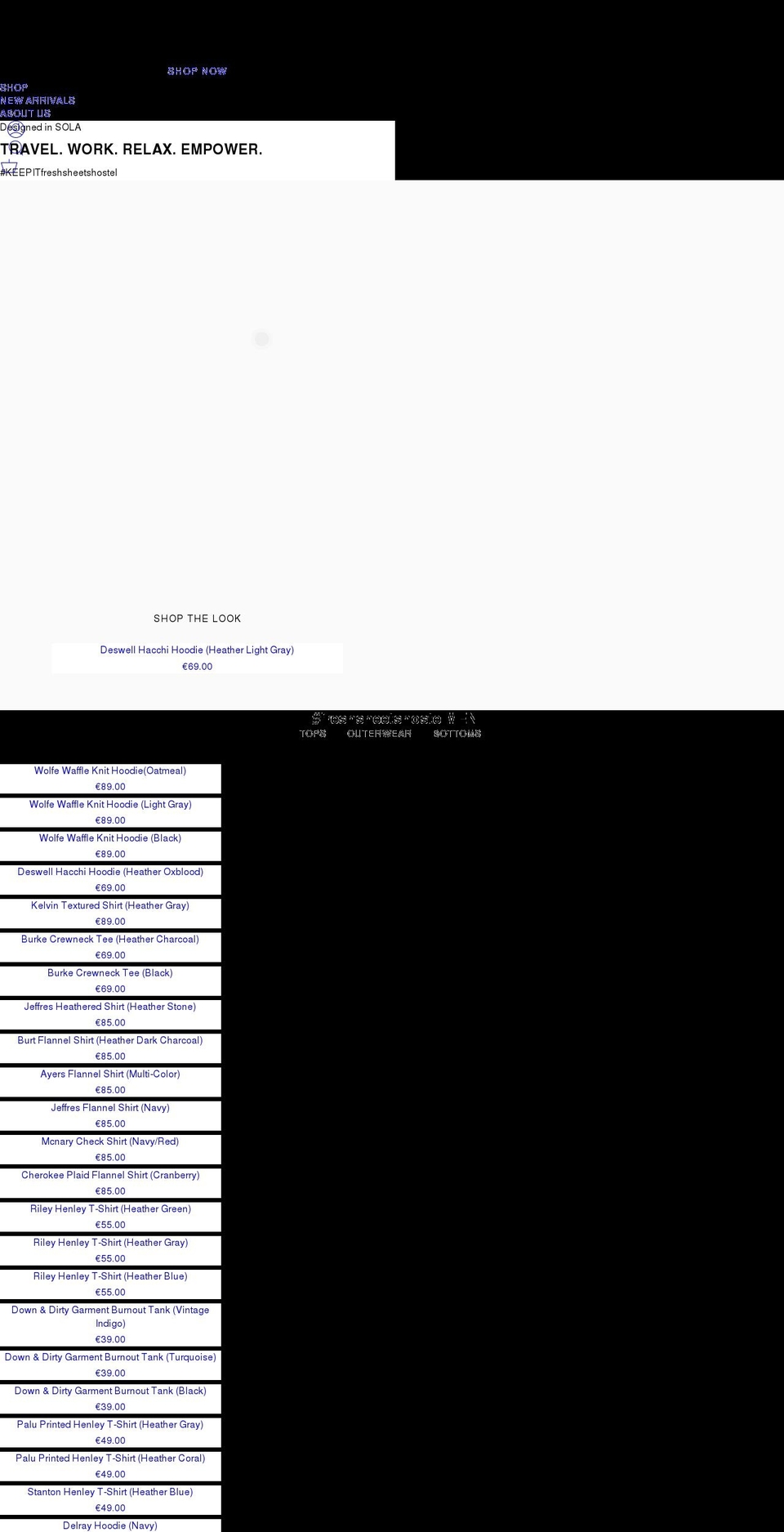 freshsheetshostel.com shopify website screenshot