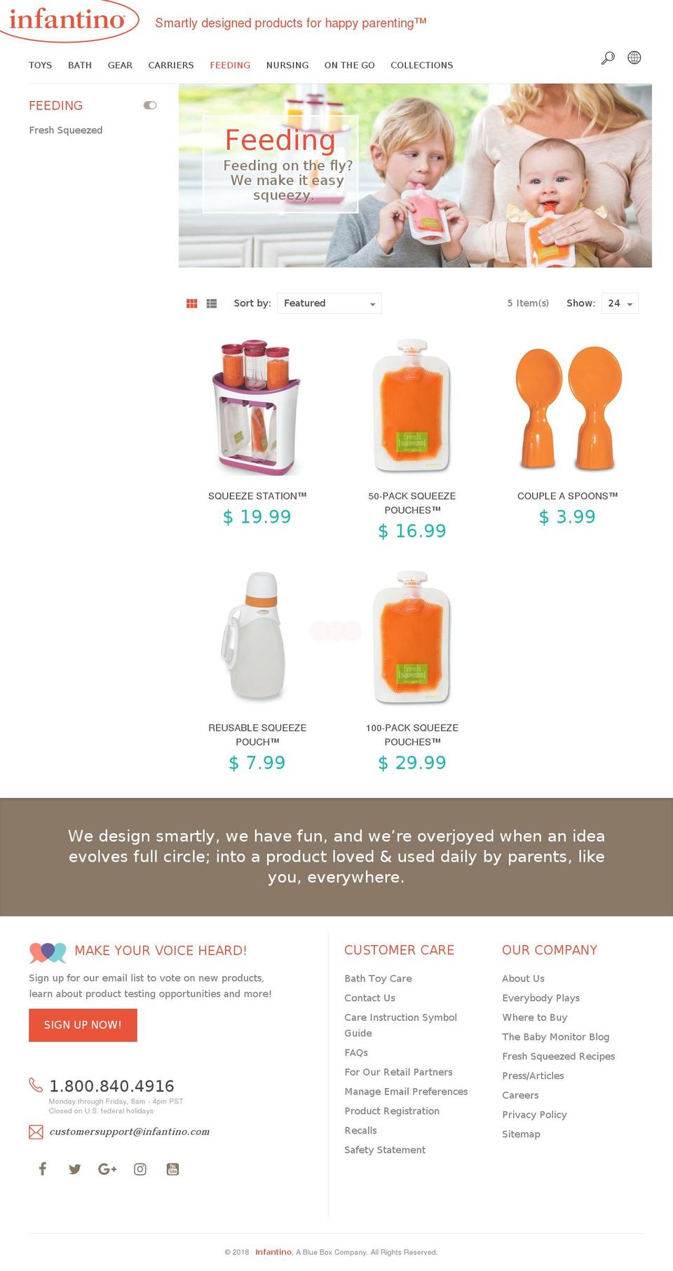 freshsqueezedfeeding.com — Shopify storefront screenshot