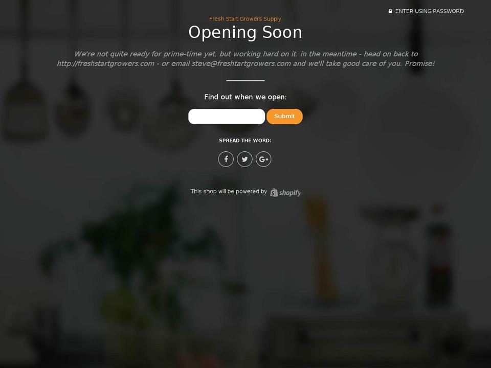 freshstartgrowers.net shopify website screenshot