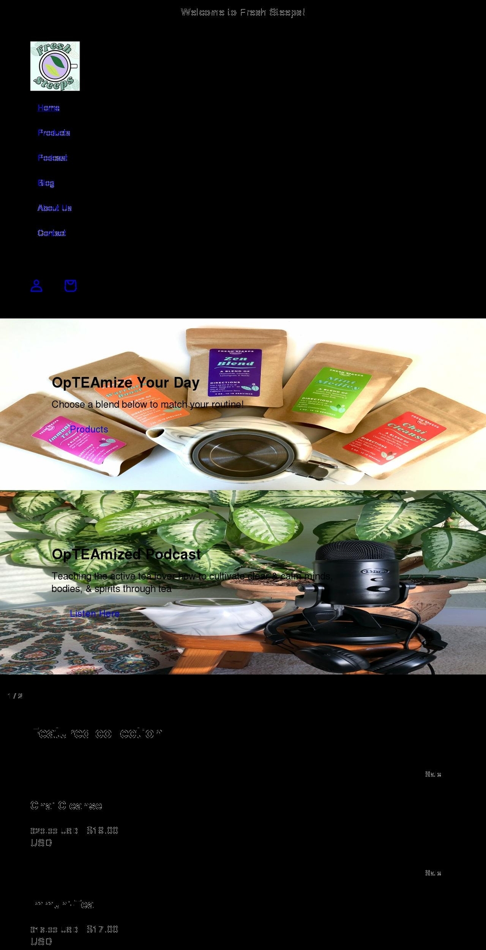 freshsteeps.com shopify website screenshot