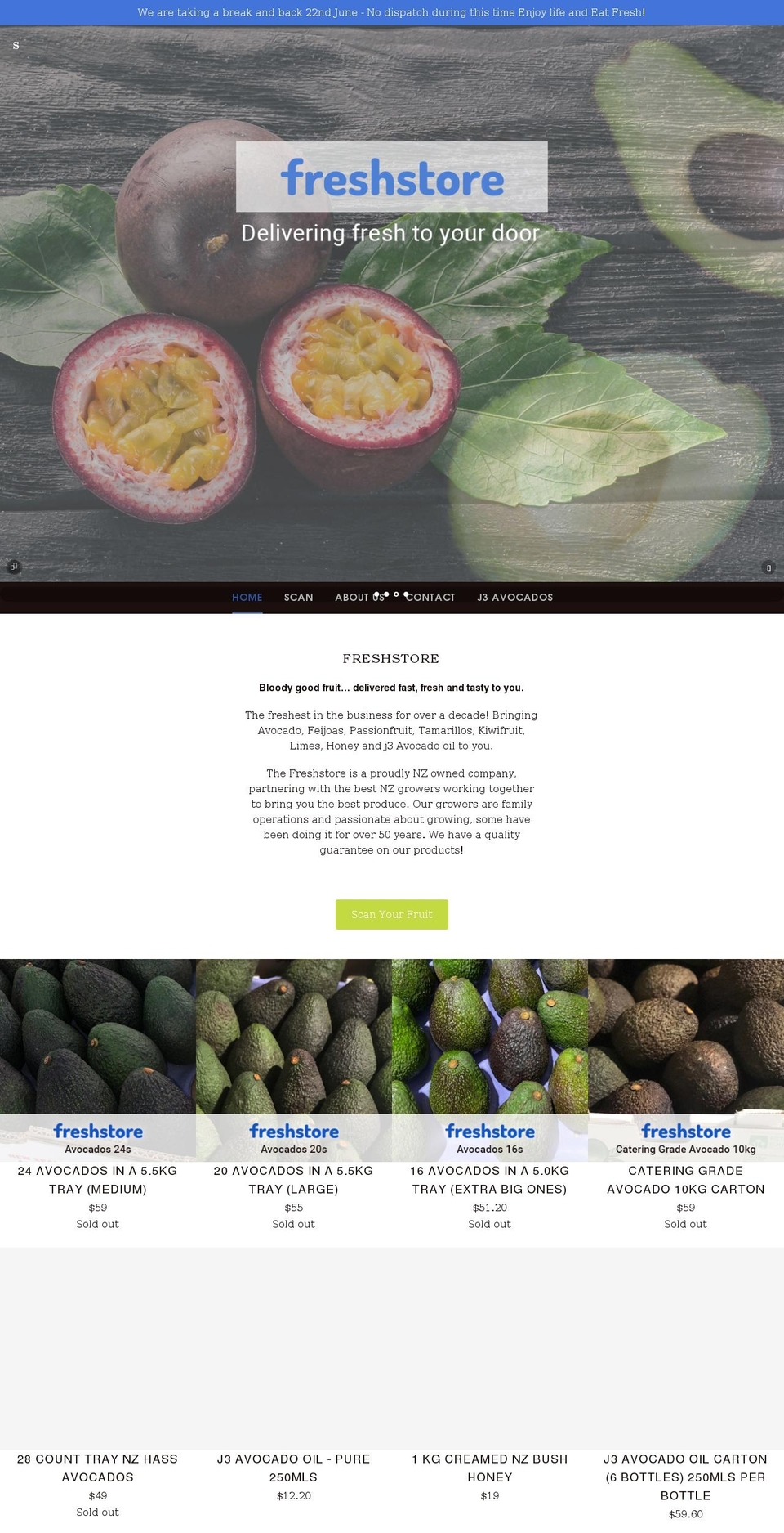 freshstore.co.nz shopify website screenshot