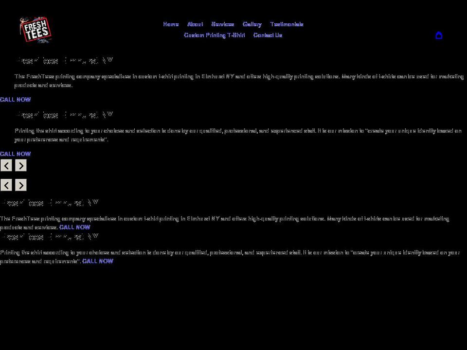 freshteesmerch.com shopify website screenshot