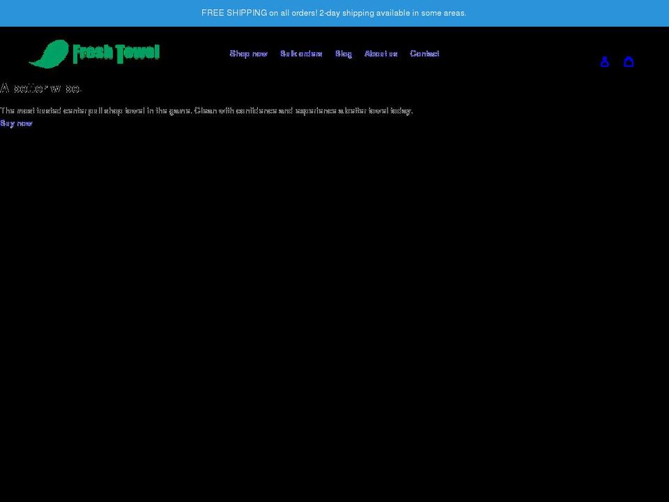 freshtowel.com shopify website screenshot