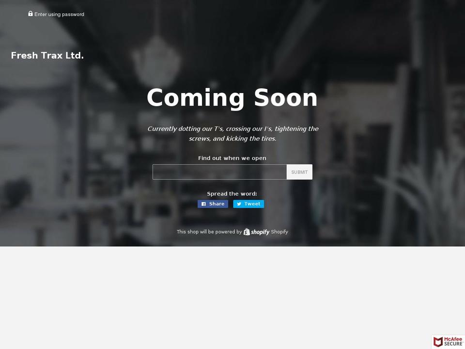 freshtraxltd.com — Shopify storefront screenshot