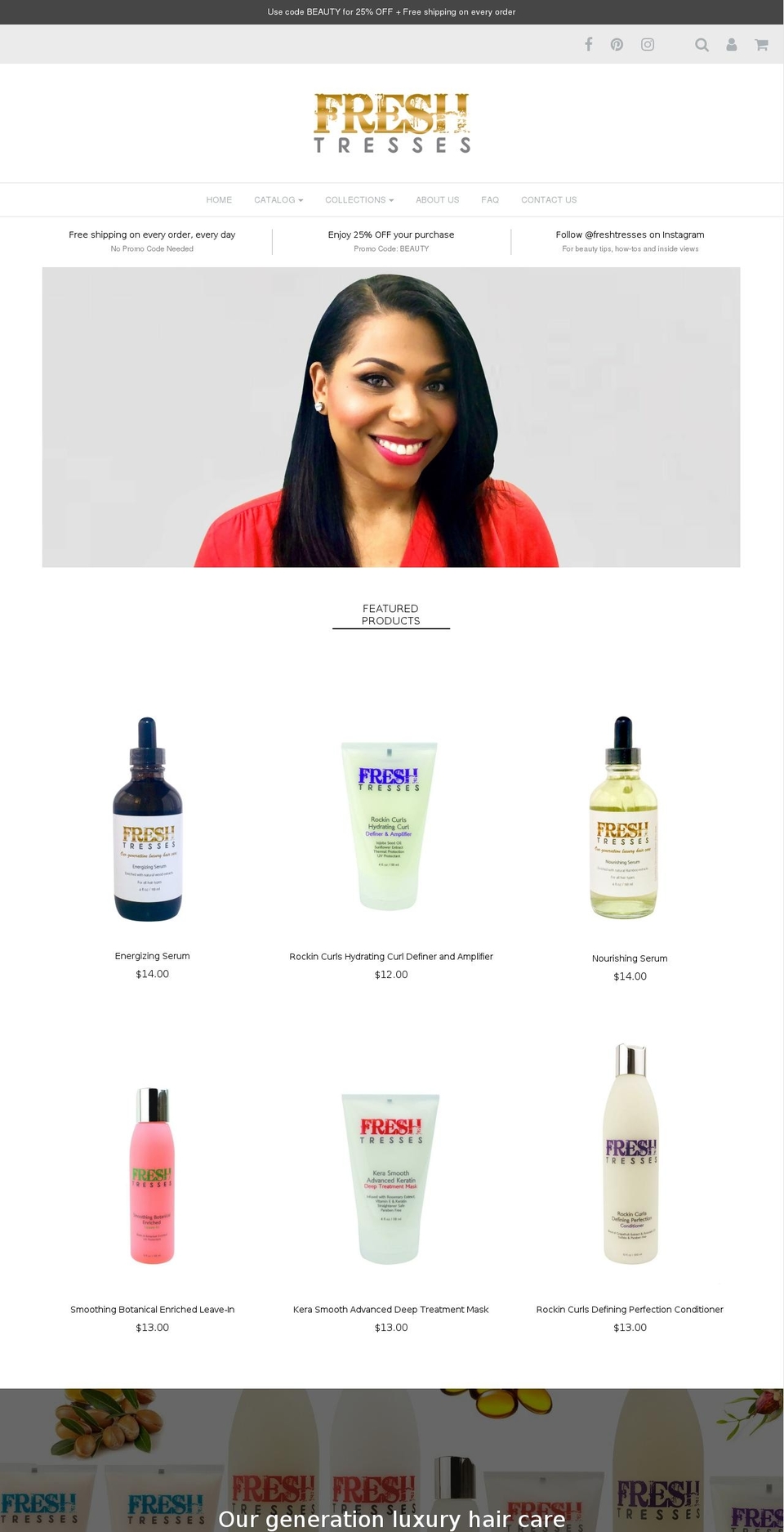 freshtresses.com — Shopify storefront screenshot