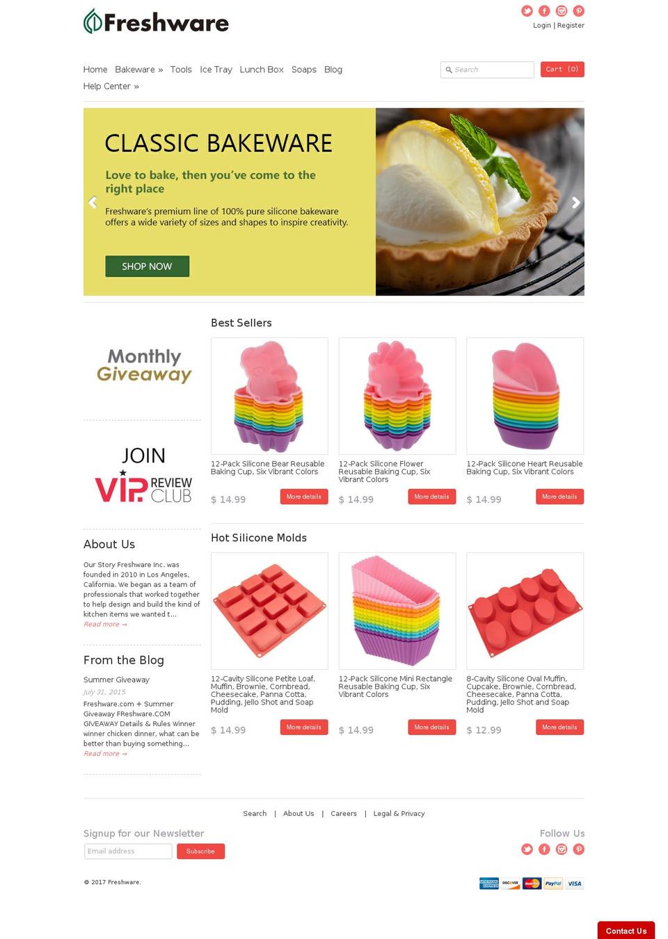 freshware.com shopify website screenshot