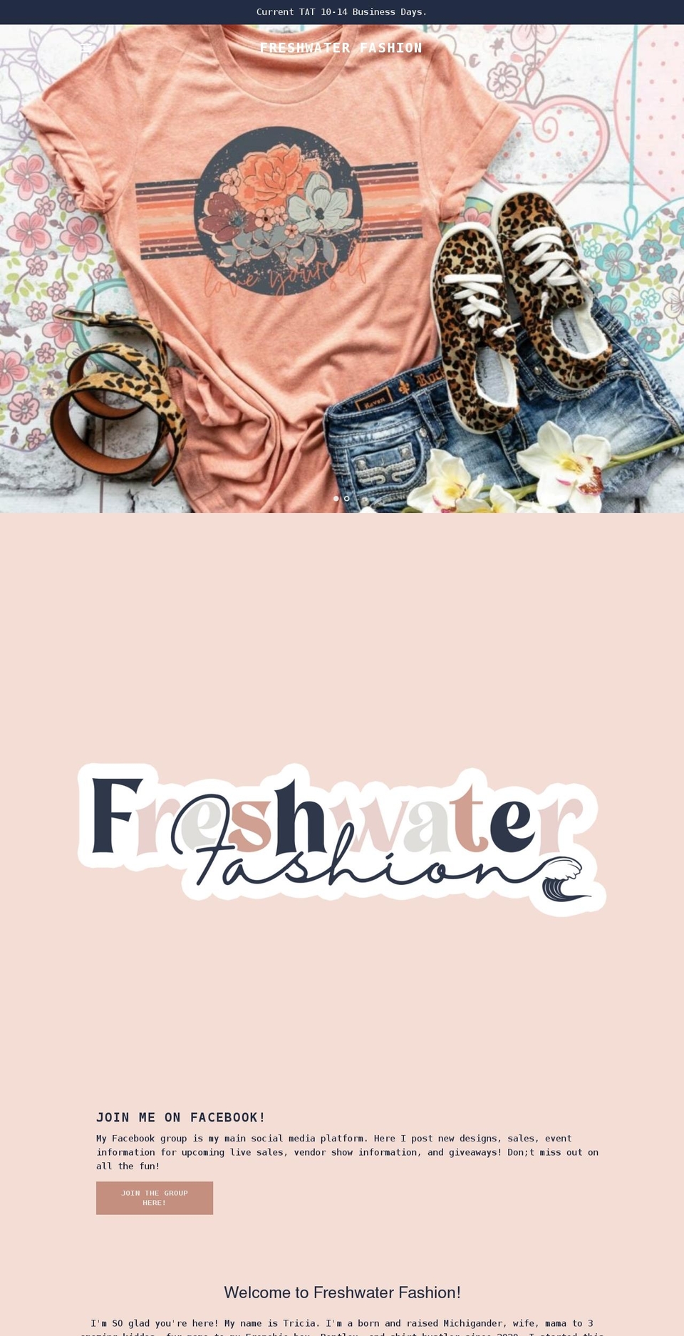 freshwater-fashion.com shopify website screenshot
