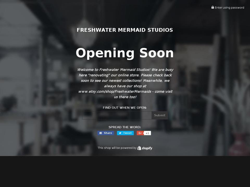 freshwatermermaidstudios.com shopify website screenshot