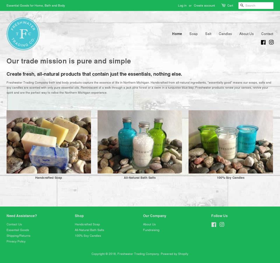 Wholesale Shopify theme site example freshwatertradingcompany.com