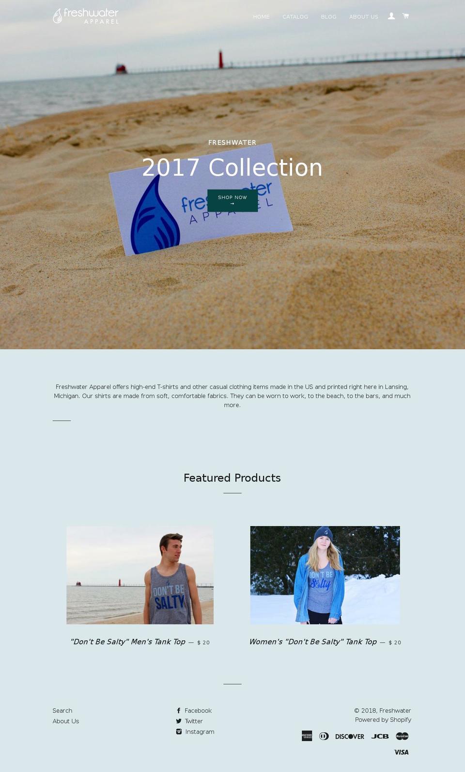 freshwaterwear.com — Shopify storefront screenshot