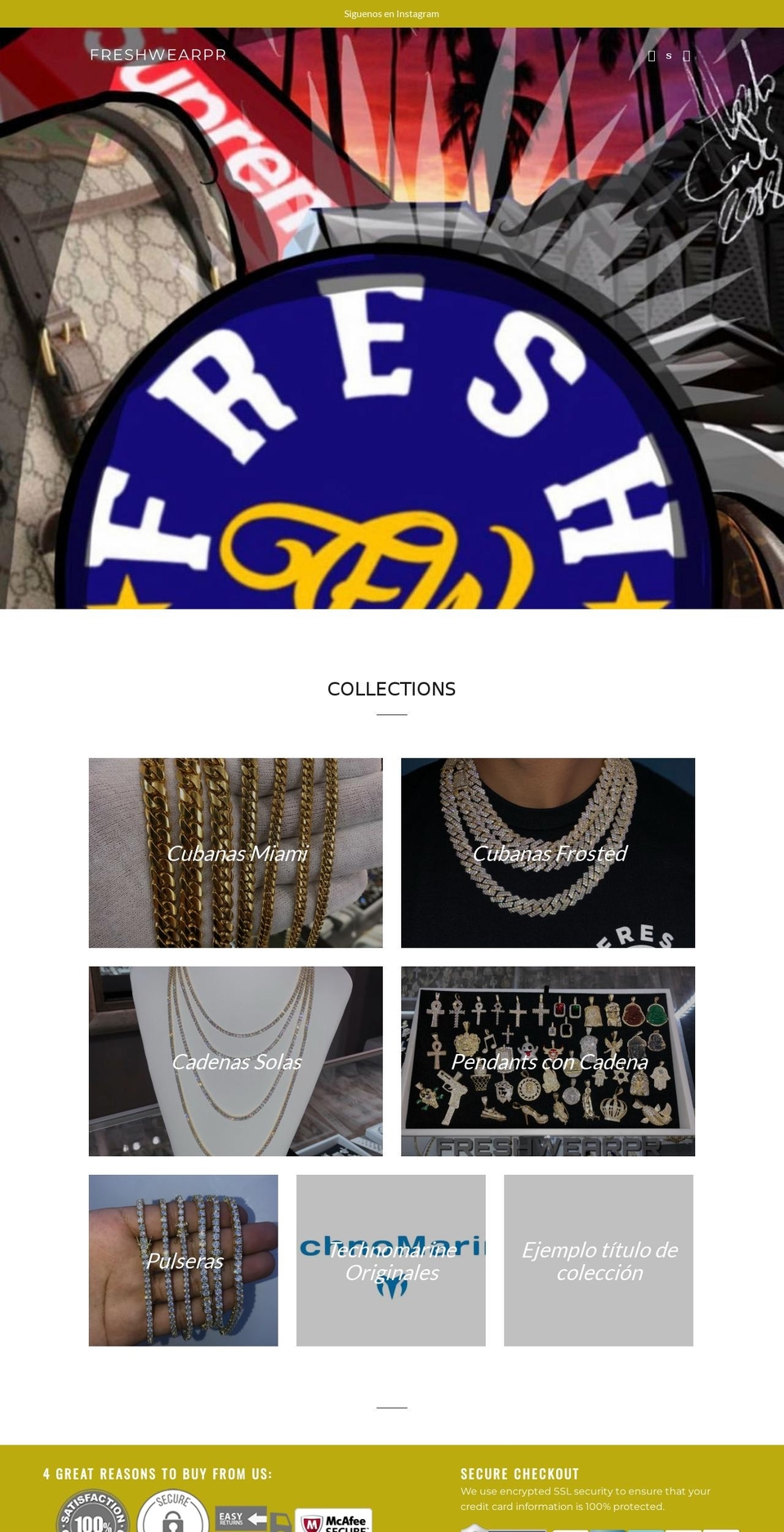 freshwearpr.com shopify website screenshot