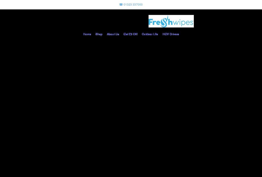 freshwipes.co.uk shopify website screenshot