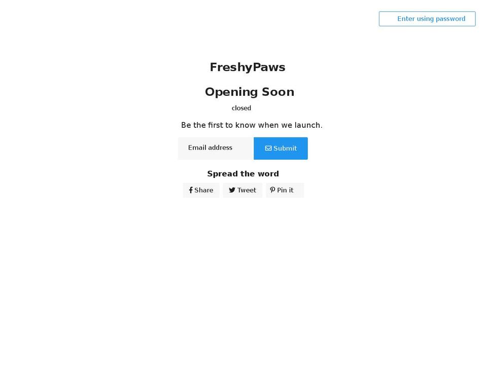 freshypaws.myshopify.com shopify website screenshot