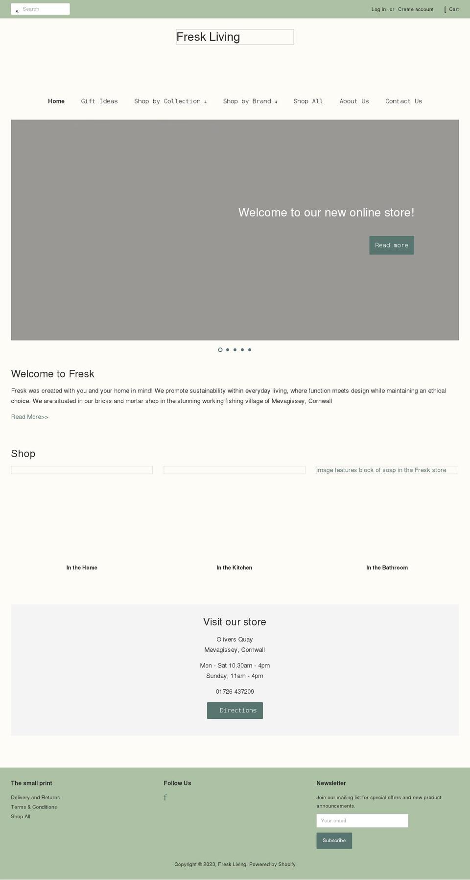 freskliving.co.uk shopify website screenshot
