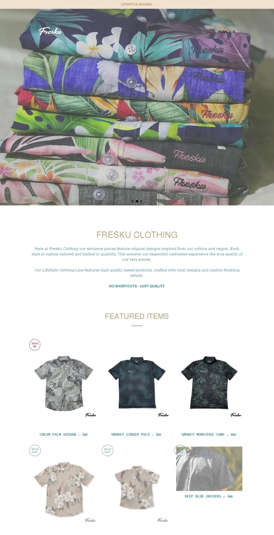 freskuclothing.com shopify website screenshot