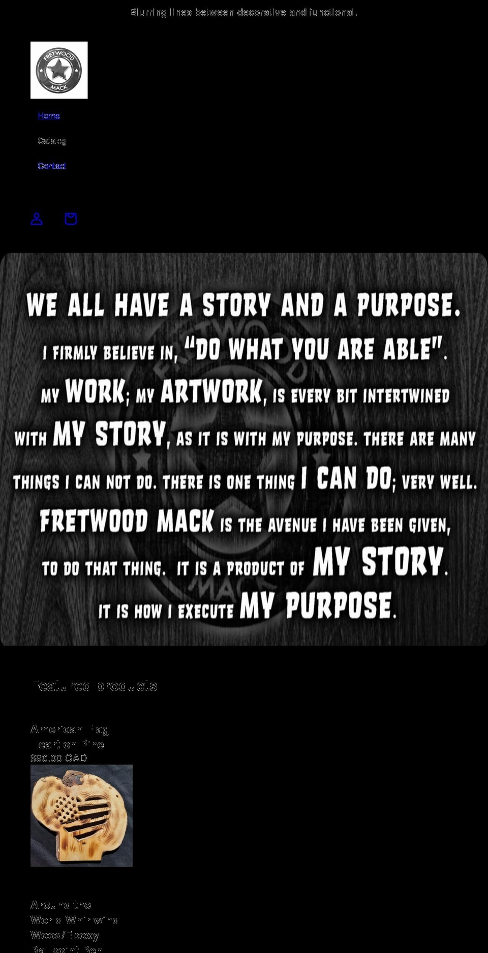 fretwoodmack.com shopify website screenshot