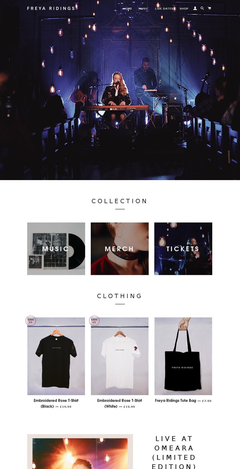 freyaridings.com — Shopify storefront screenshot