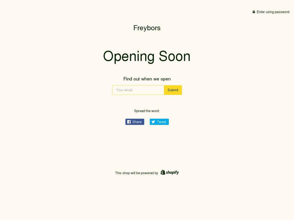 freybors.com shopify website screenshot