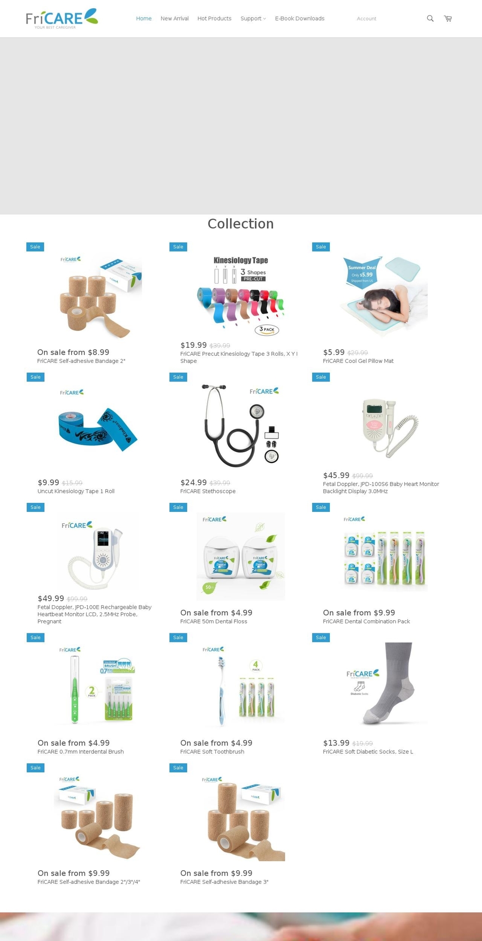 fricare.com — Shopify storefront screenshot