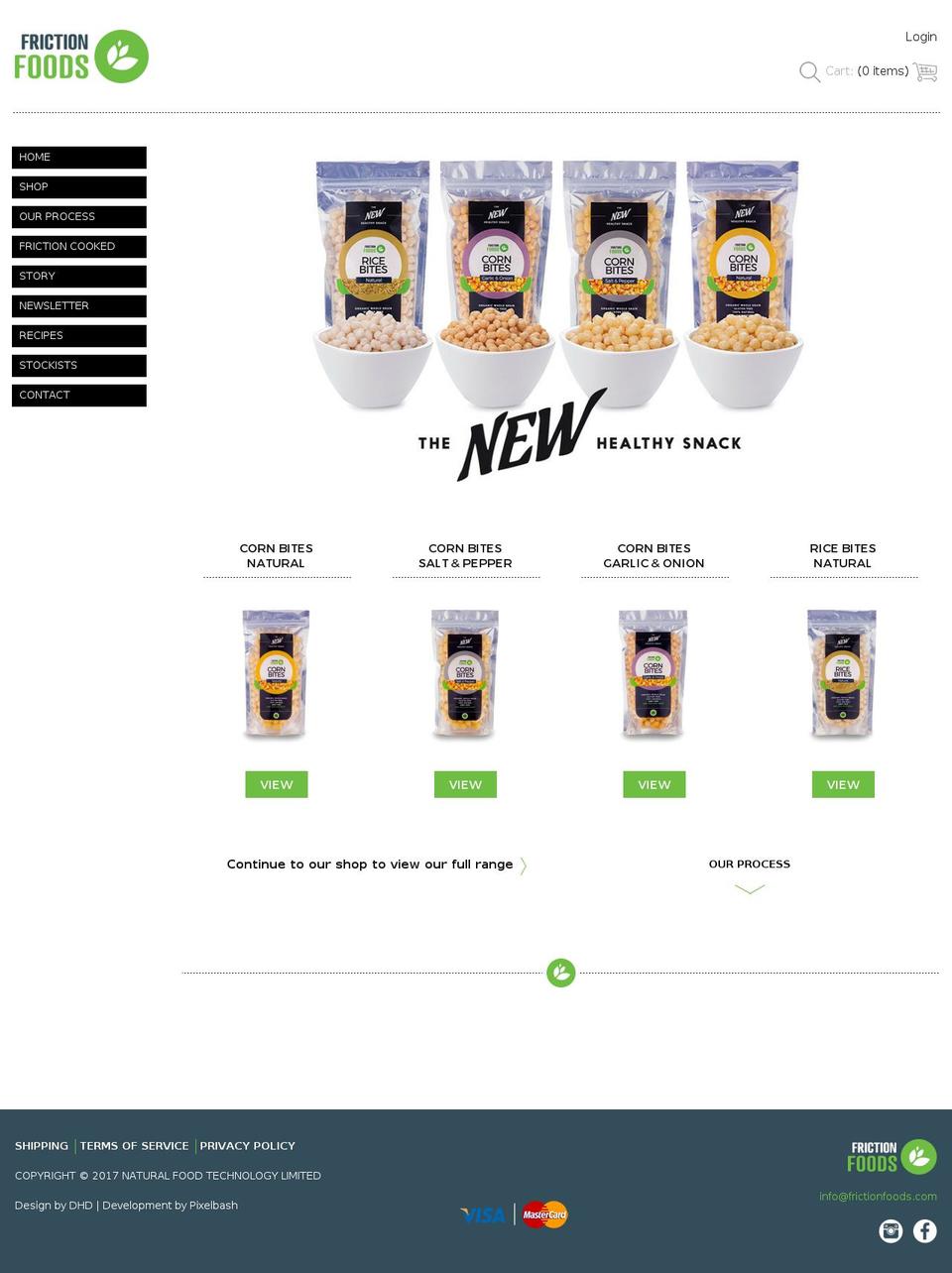 frictionfoods.com shopify website screenshot
