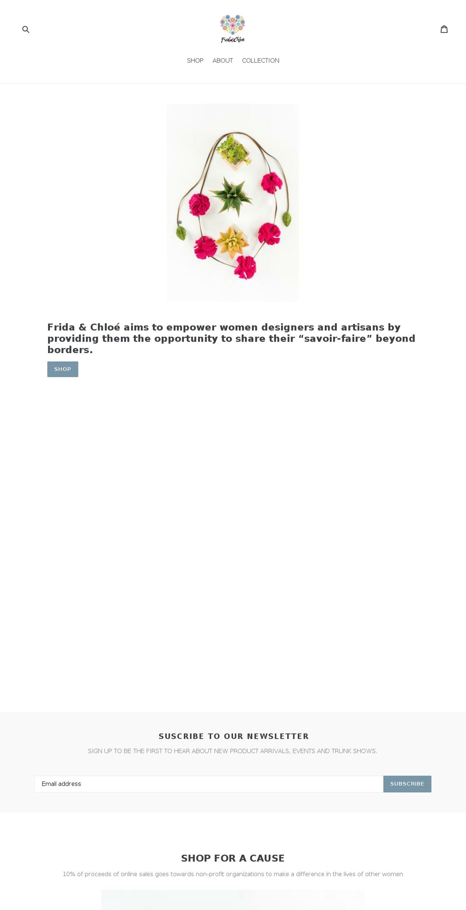 fridaandchloe.com — Shopify storefront screenshot