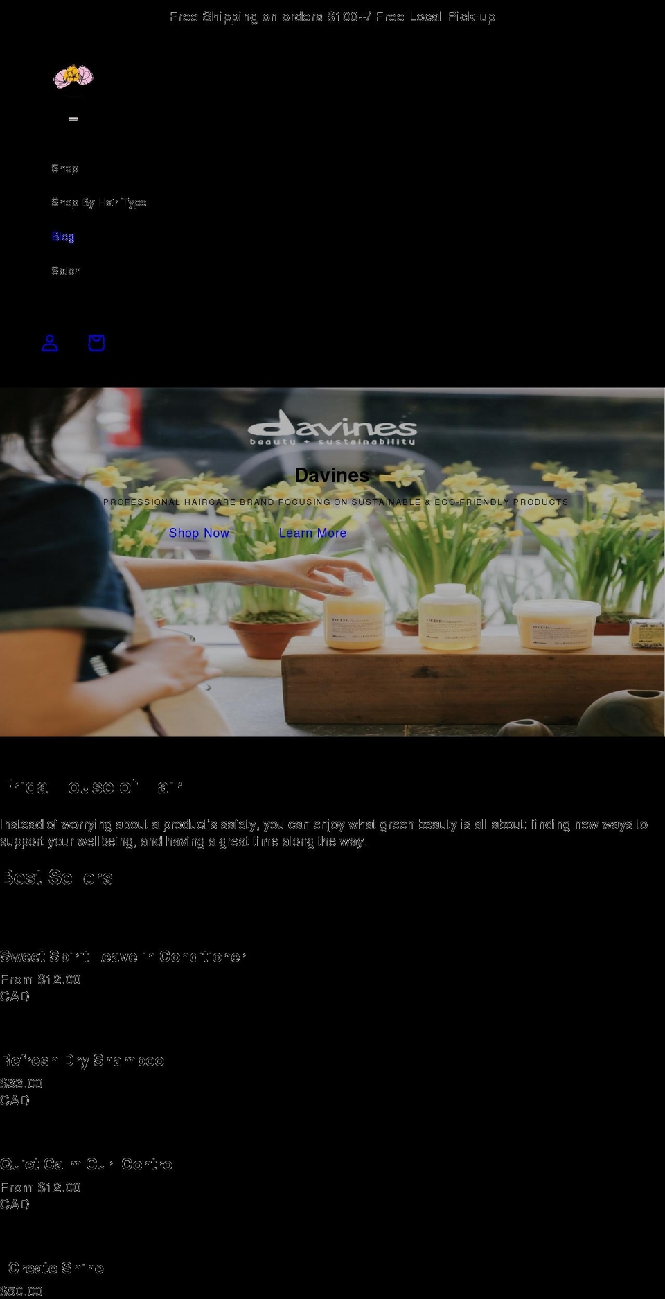 fridahouseofhair.com shopify website screenshot