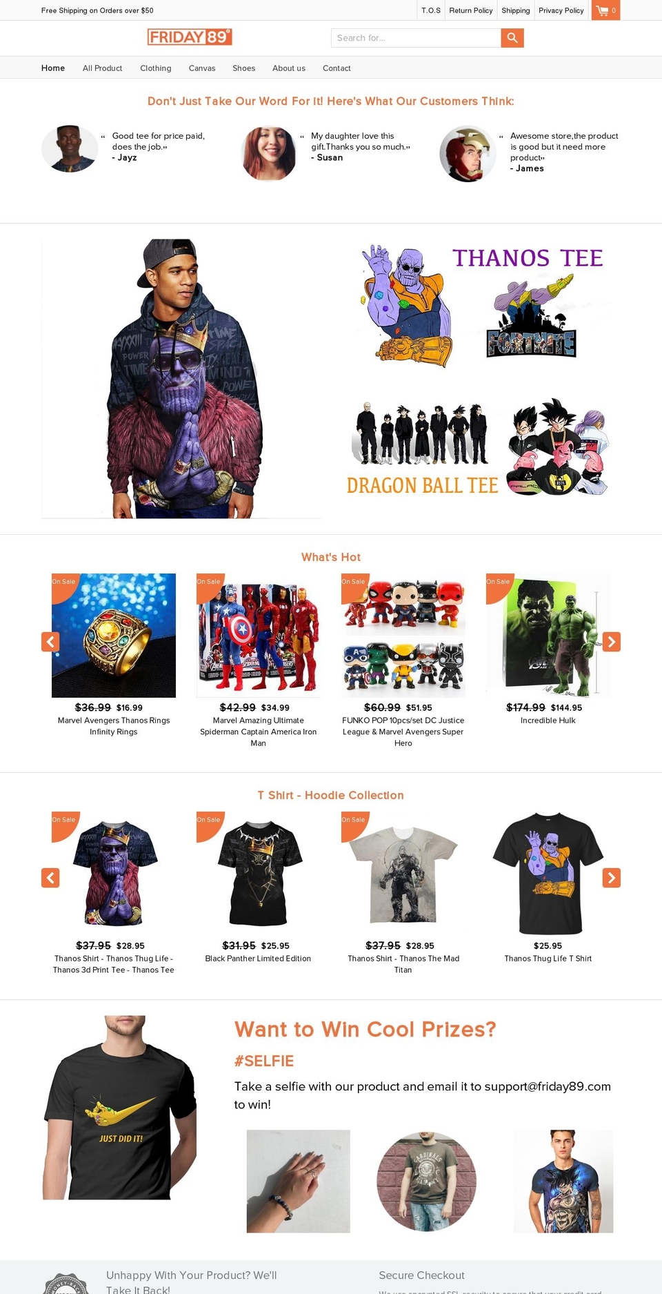 friday89.com shopify website screenshot