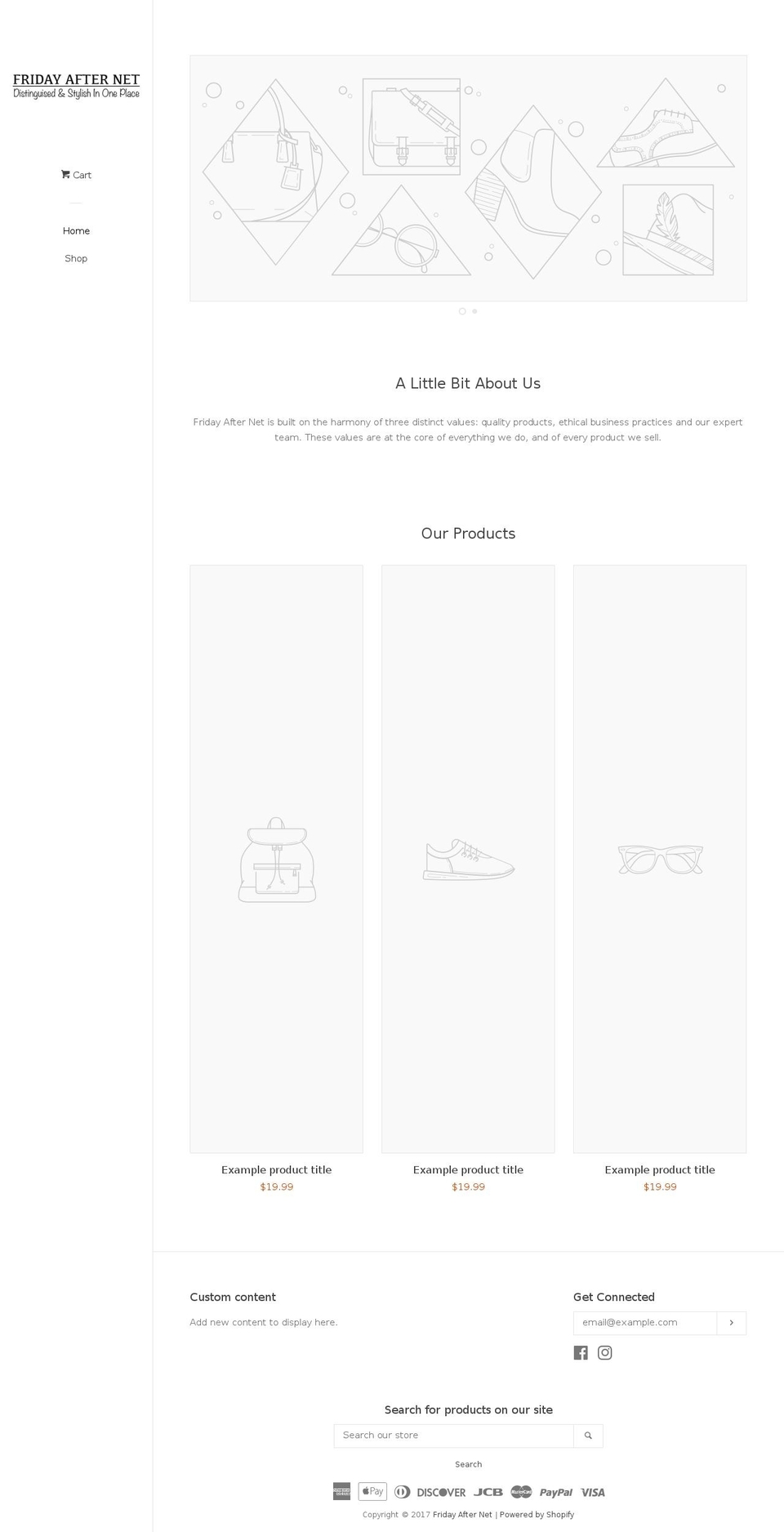 fridayafternet.com shopify website screenshot