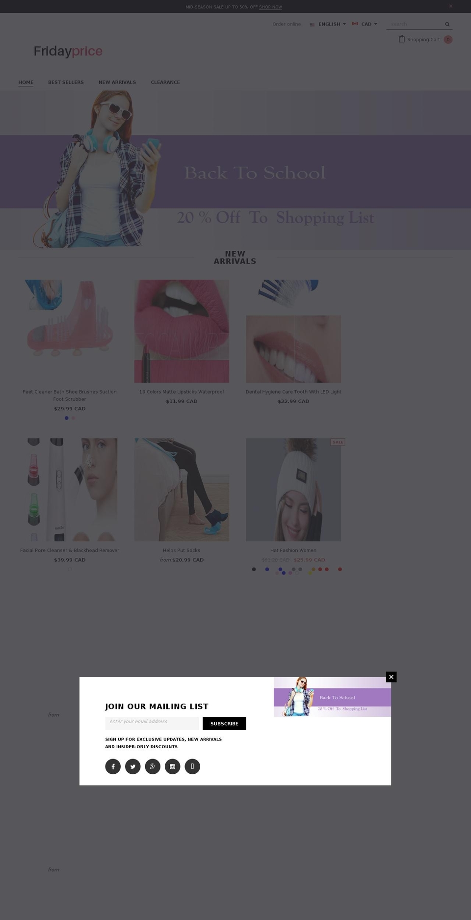 fridayprice.com — Shopify storefront screenshot