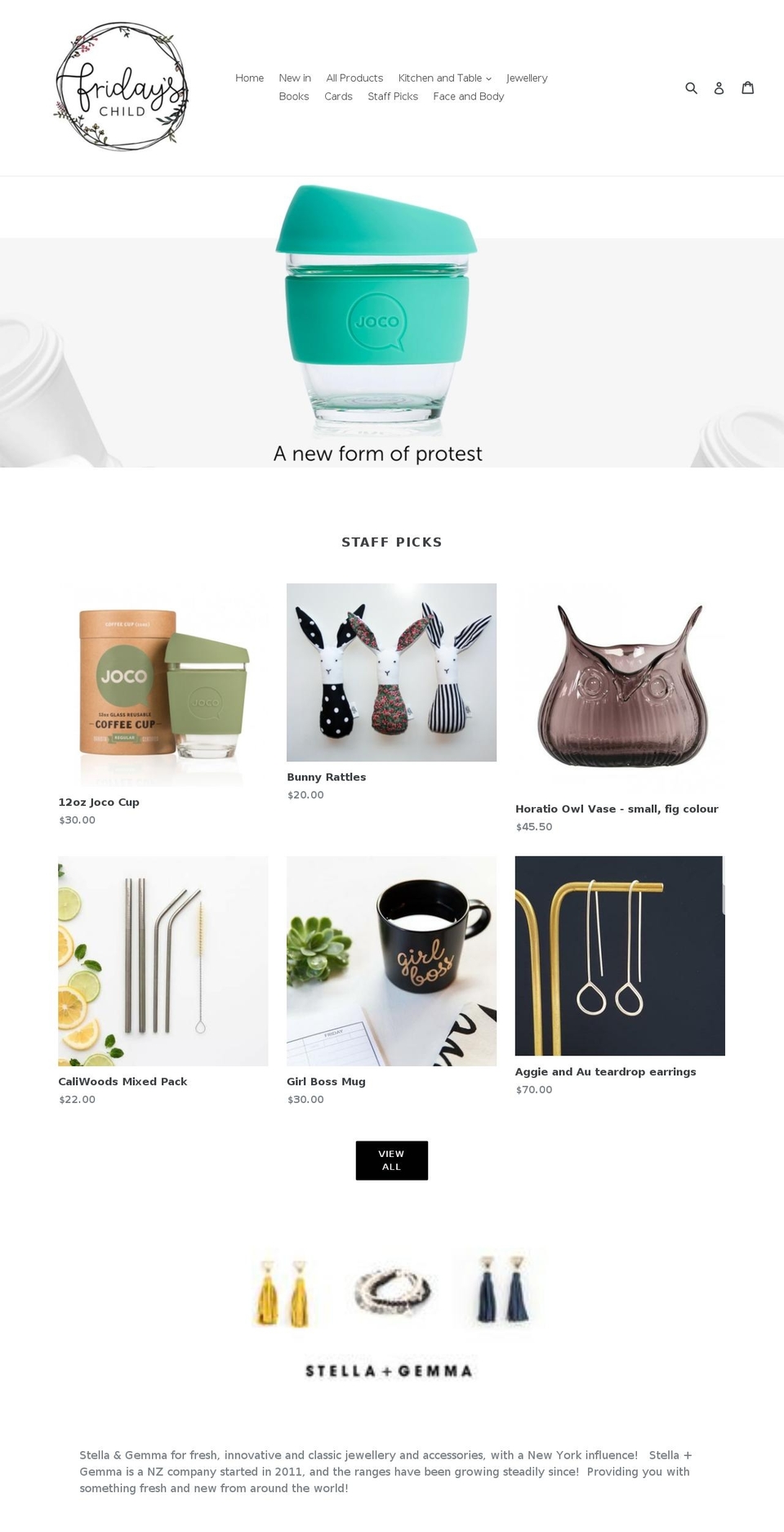 fridayschild.co.nz shopify website screenshot