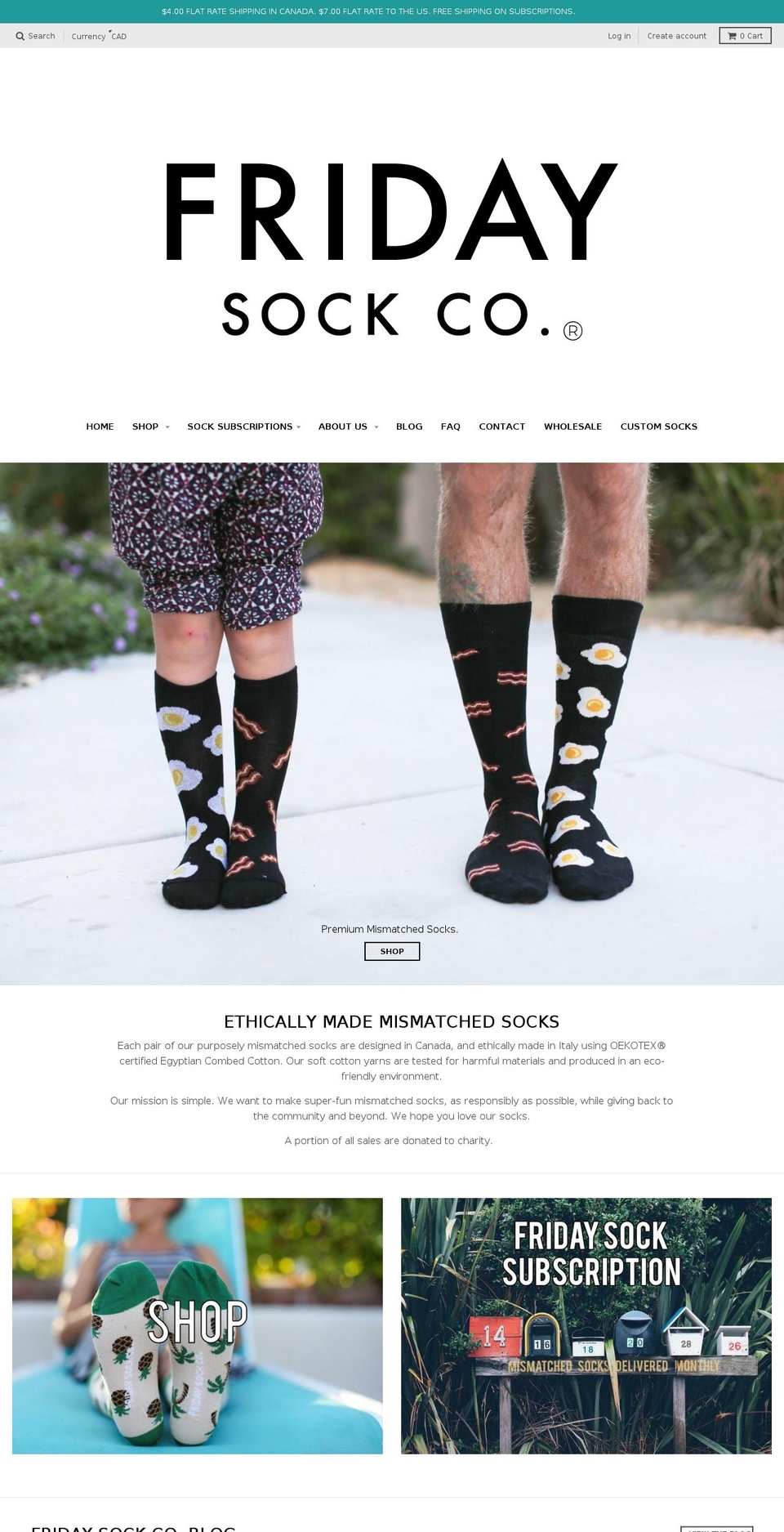 fridaysock.co shopify website screenshot