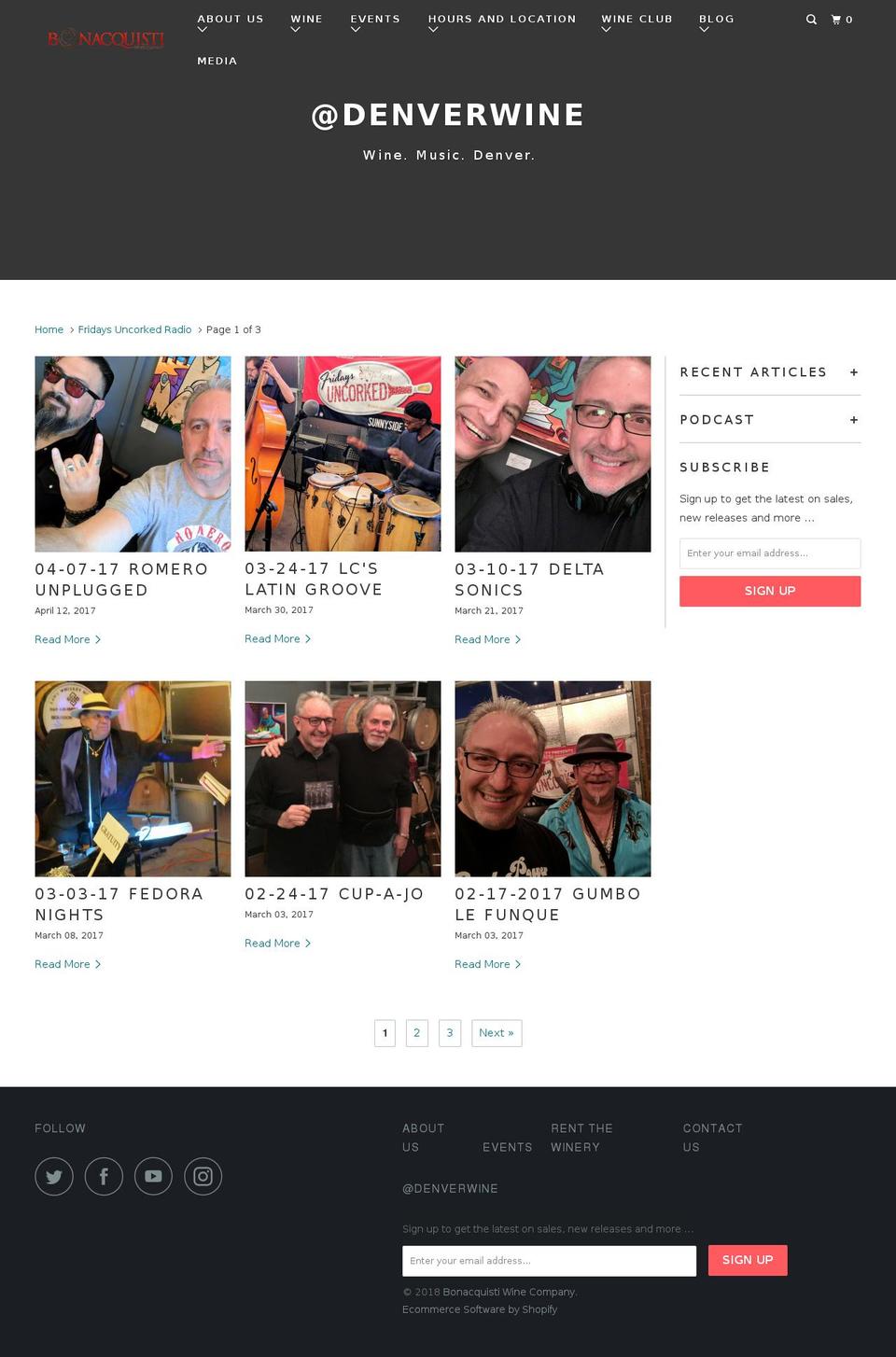 fridaysuncorkedradio.com — Shopify storefront screenshot