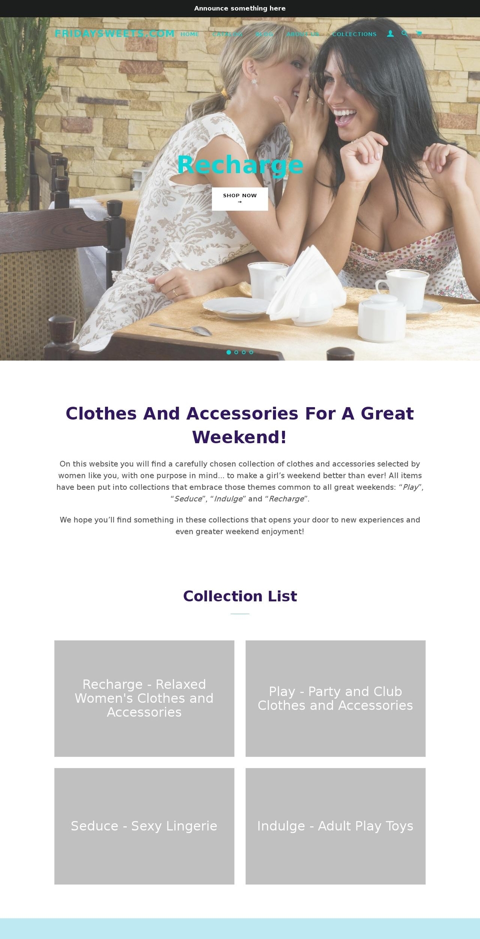 fridaysweets.com — Shopify storefront screenshot