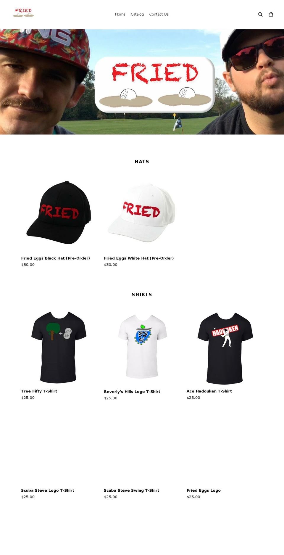 friedeggsgolf.com — Shopify storefront screenshot