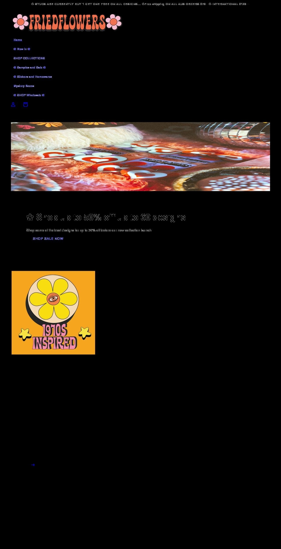 friedflowers.com shopify website screenshot