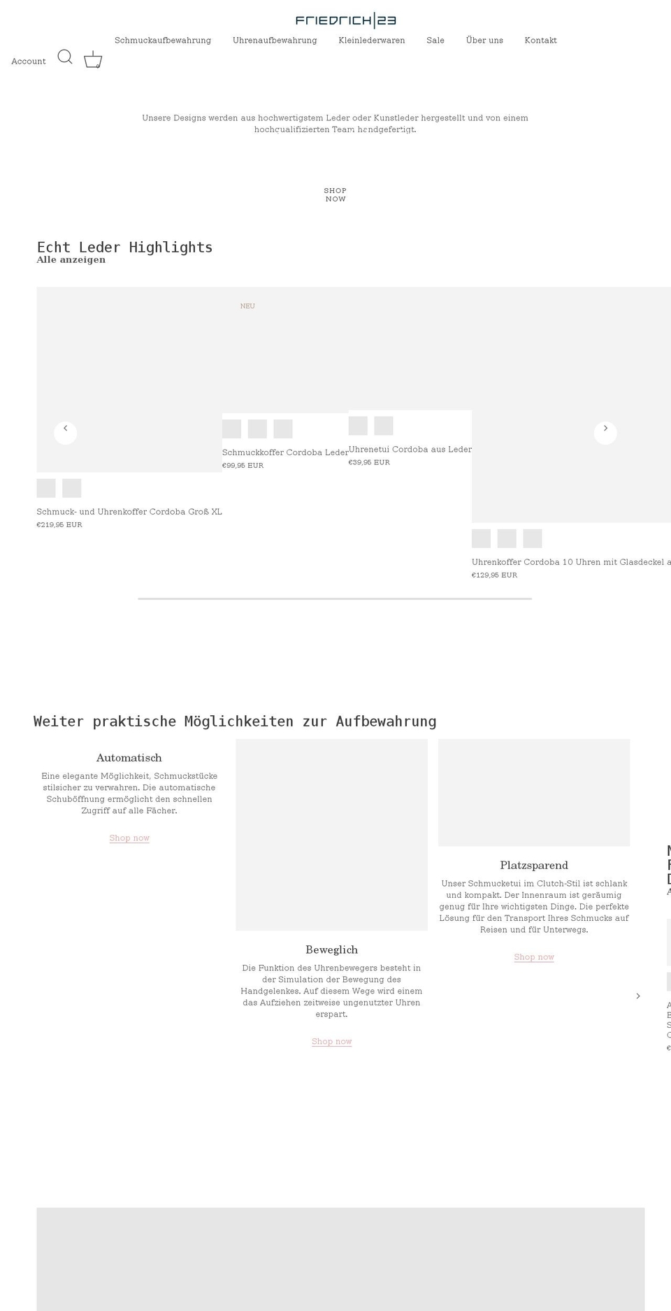 friedrich23.de shopify website screenshot