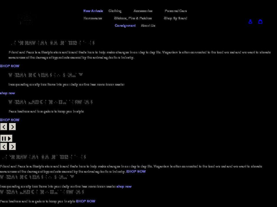 friendandfaux.com shopify website screenshot
