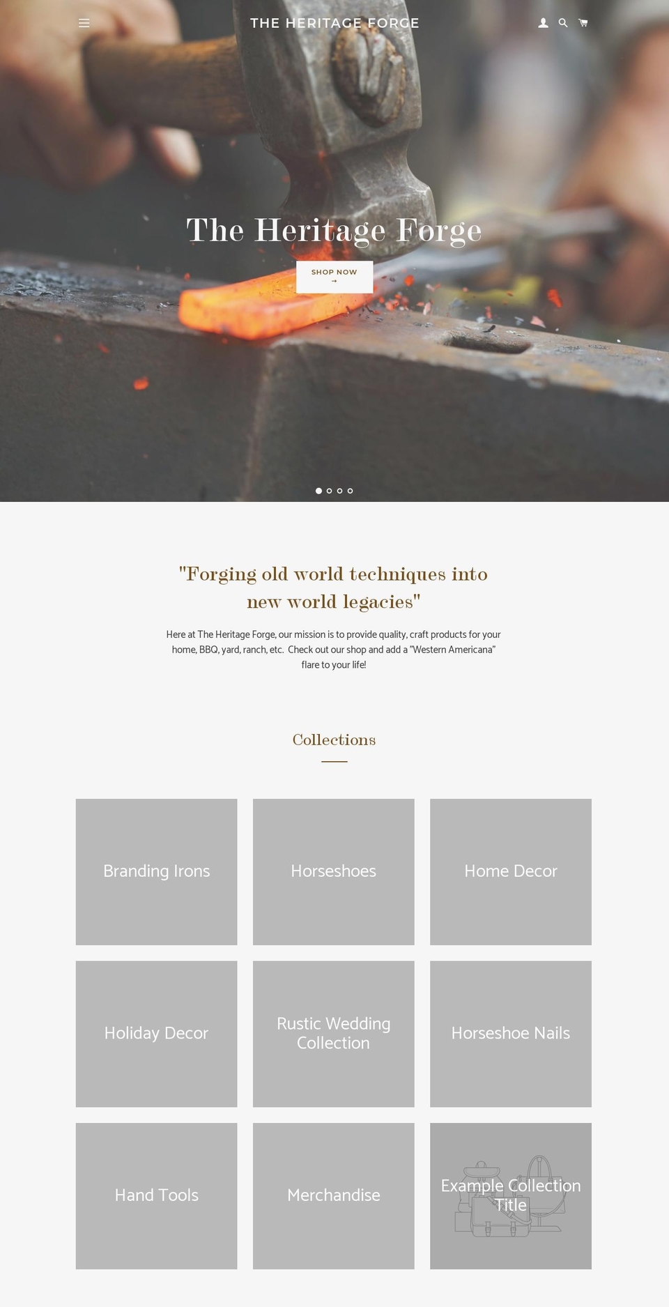 friendlyforge.com — Shopify storefront screenshot