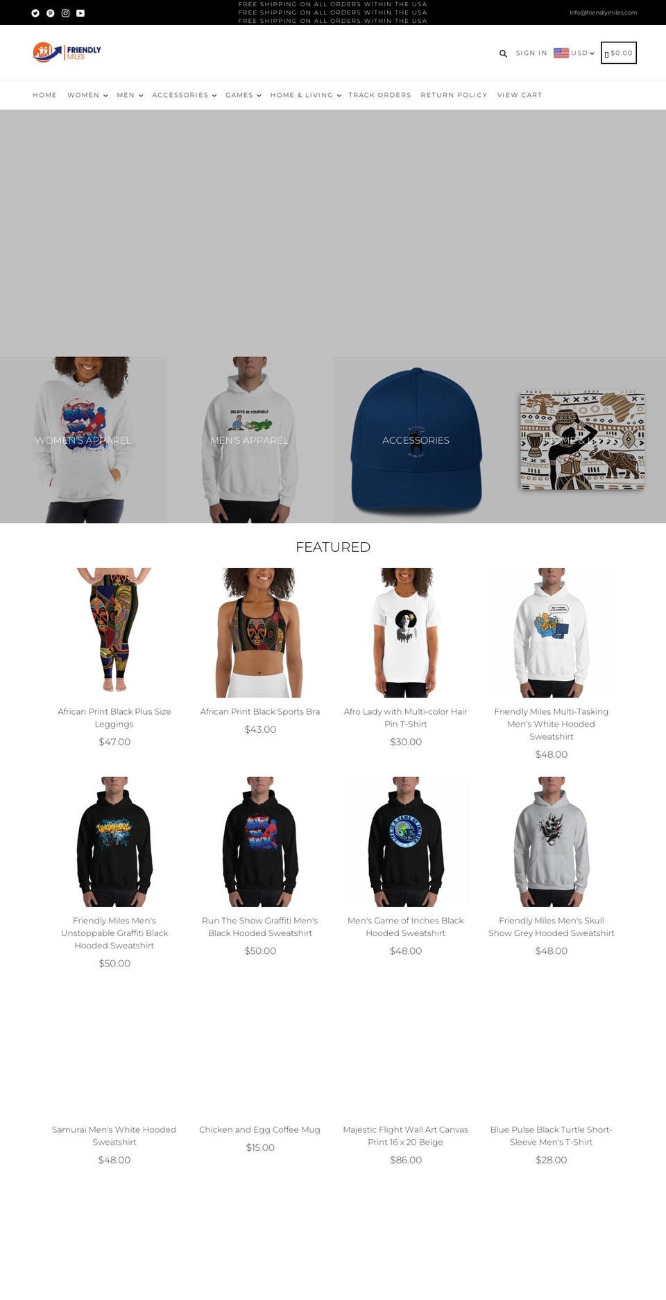 friendlymiles.com shopify website screenshot