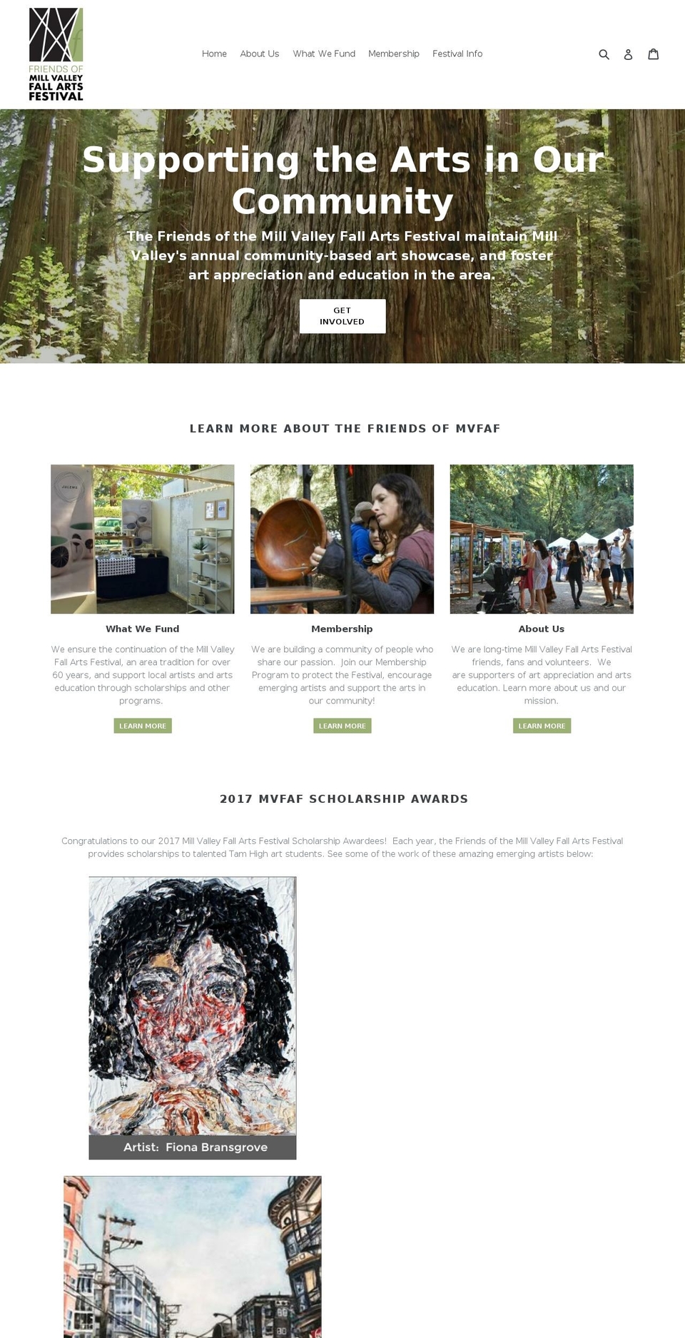 friendsmvfaf.org shopify website screenshot