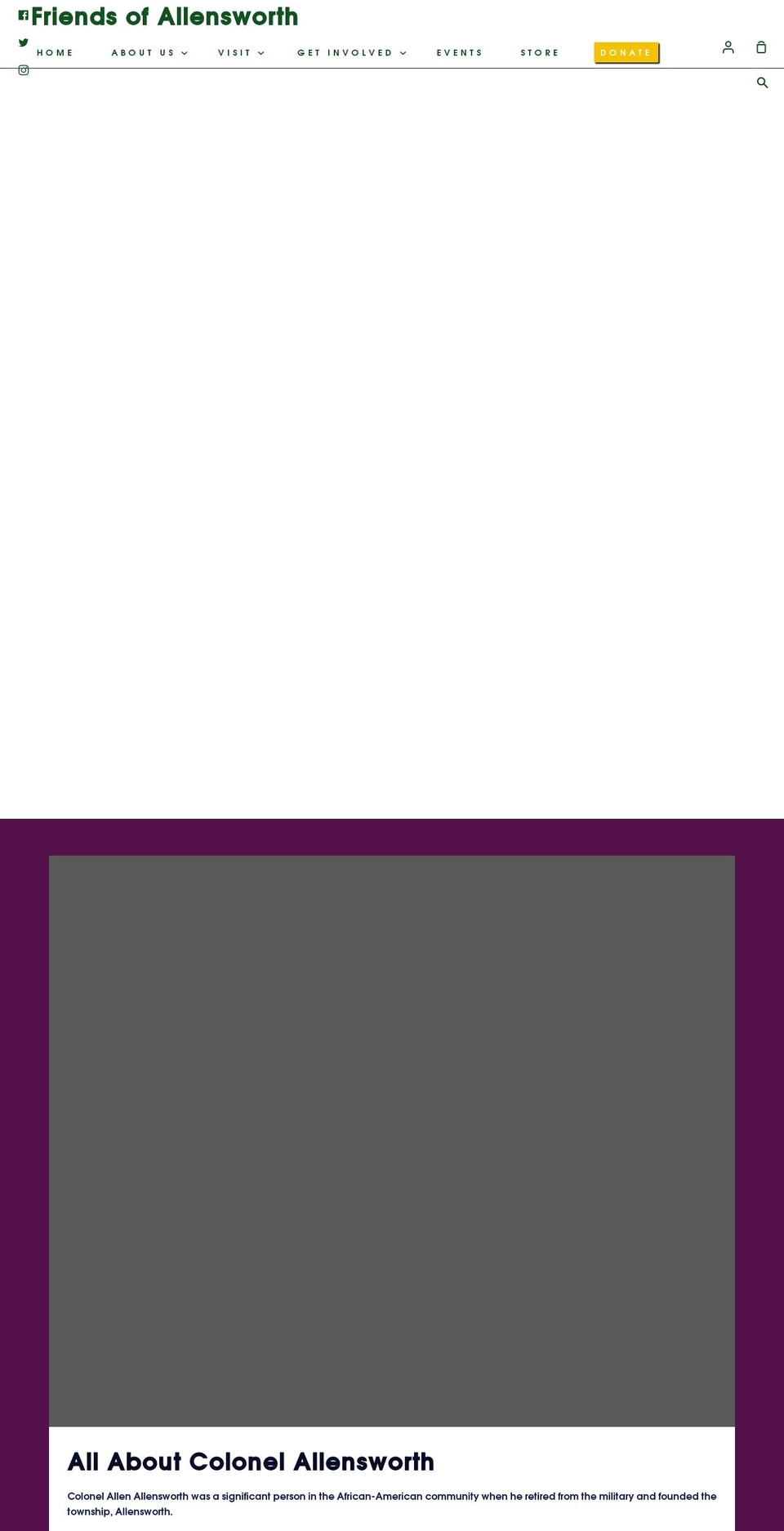 friendsofallensworth.org shopify website screenshot