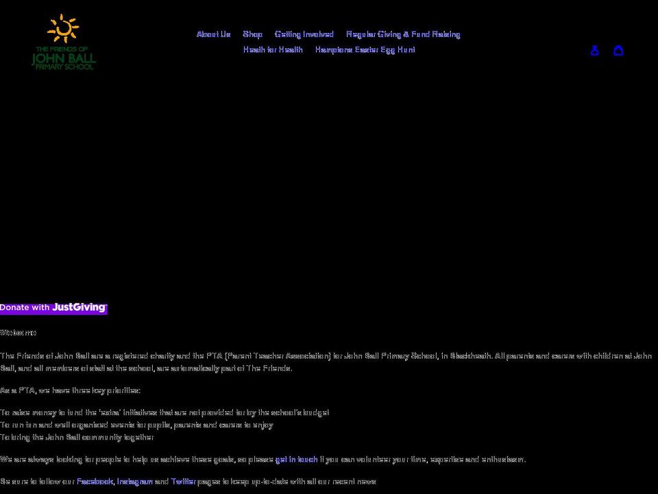 friendsofjohnballschool.co.uk shopify website screenshot