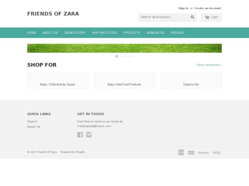friendsofzara.com shopify website screenshot