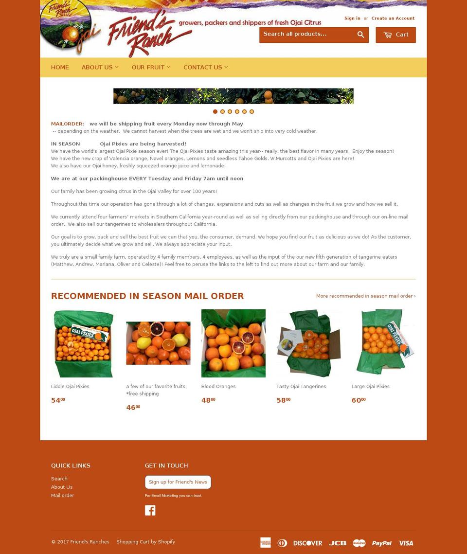 friendsranches.com shopify website screenshot