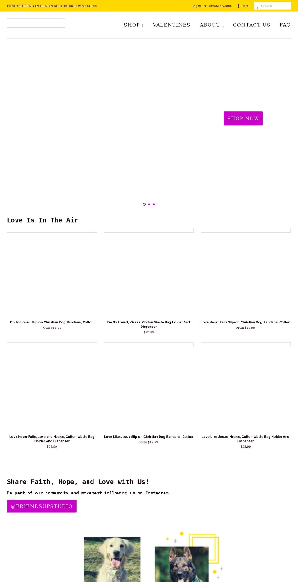 friendsupstudio.com shopify website screenshot