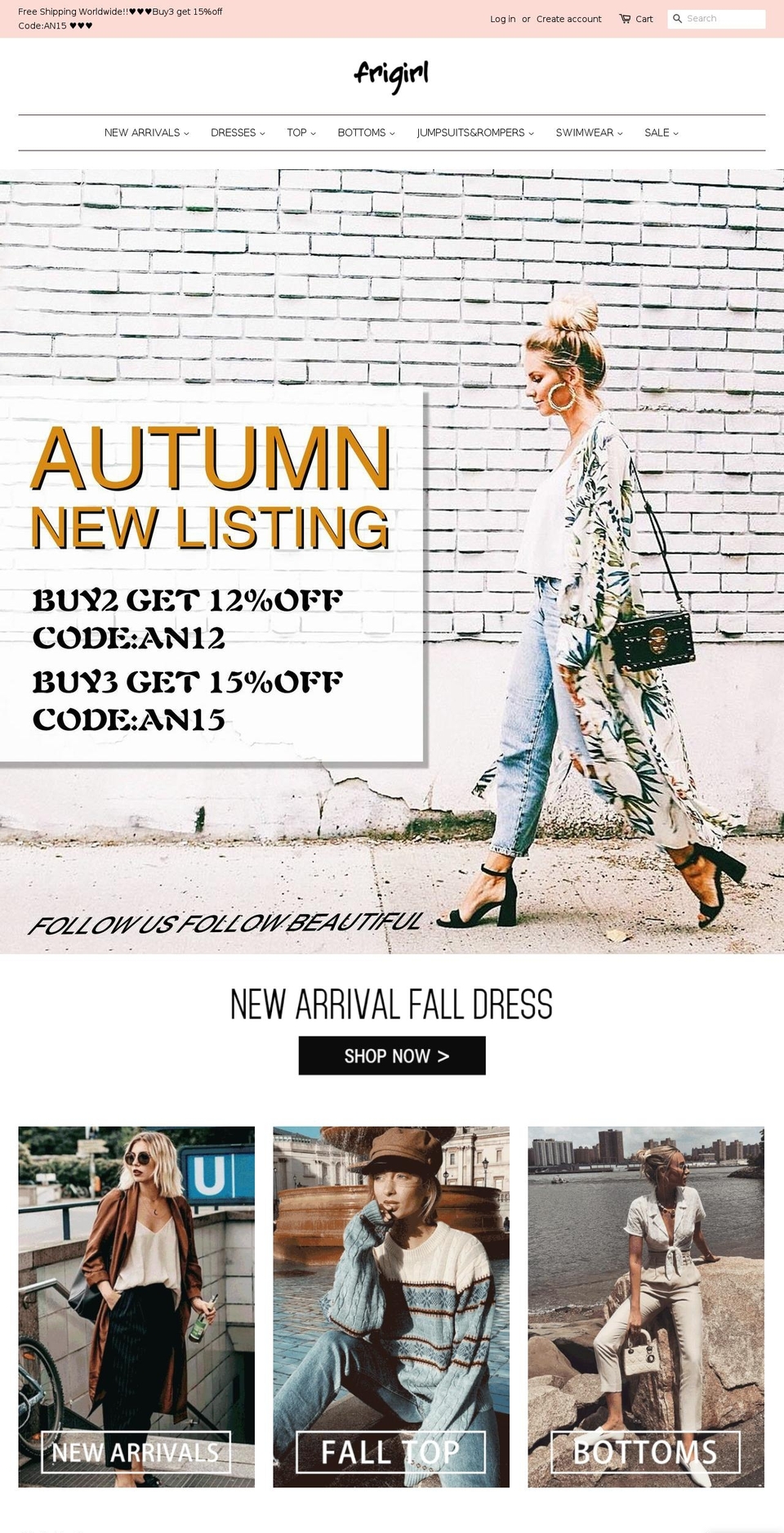 frigirl.com — Shopify storefront screenshot